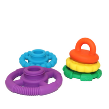 Load image into Gallery viewer, Jellystone Designs Rainbow Stacker Teether Toy - Brights