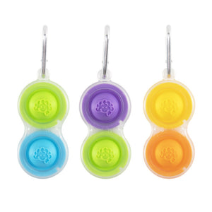 Simpl Dimpl Mini Fidget Keyring: Clear / Multicolour