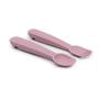 We Might be Tiny: Feedie Fork, Spoon & Travel Case: Dusty Rose Pink - The Sensory Studio