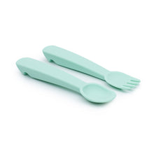 Load image into Gallery viewer, We Might be Tiny: Feedie Fork, Spoon &amp; Travel Case: Mint
