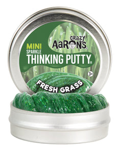 Crazy Aaron's Thinking Putty Mini Tin: Fresh Grass Sparkle 2" Tin