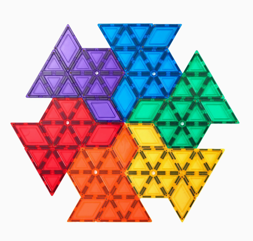 Learn Grow Toys Magnetic Tiles Geometric Pack 36 Pieces The Sensory Studio