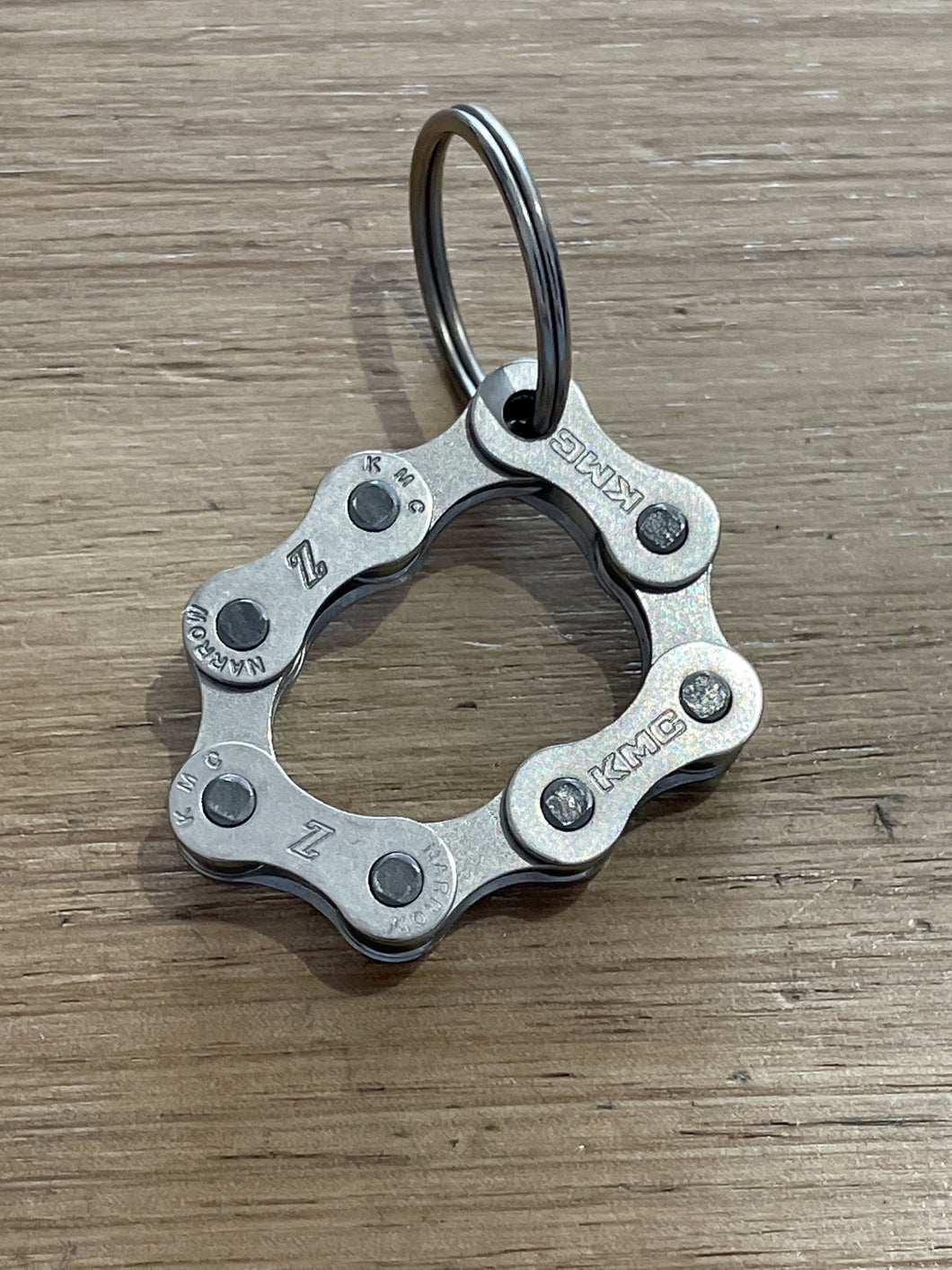 Bike Chain Fidget Keyring - Charcoal / Grey