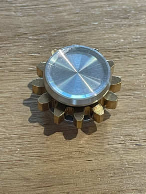Small Metal Cog Small Fidget Spinner - Silver - The Sensory Studio