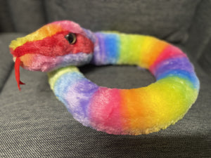 Coral the Rainbow Plush Snake 1.4kg
