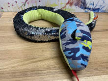 Load image into Gallery viewer, Blue Camo Weighted Snake 1.6kg - Weighted Toy