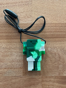 Jellystone Designs Chew Necklace: Robot - Green Camo