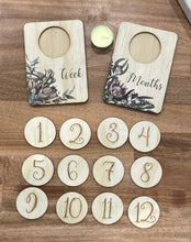 Load image into Gallery viewer, 5 Little Bears: Handmade Wooden Baby Milestone Set: On sale was $35.95