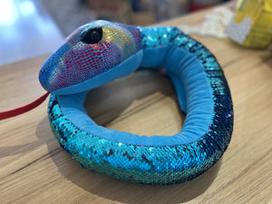 Blue Sequin Weighted Snake - 1.6kg