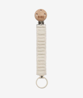 BIBS Knitted Pacifier Clip - Ivory