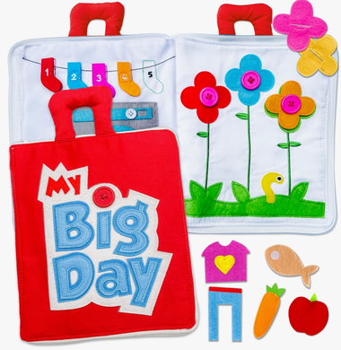 Curious Columbus: Fabric Activity Book - My Big Day | Red Cover