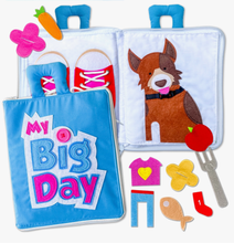 Load image into Gallery viewer, Curious Columbus: Fabric Activity Book - My Big Day | Blue Cover