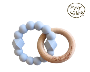 JellyStone Designs May Gibbs Moon Teether - Soft Blue