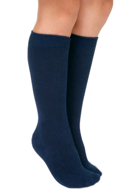 CalmCare Kids Knee High Sensory Socks Age 10+ Years Size 3-8: Navy