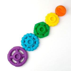 Jellystone Designs Rainbow Stacker Teether Toy - Brights