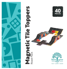 Load image into Gallery viewer, Learn &amp; Grow Toys: Magnetic Tile Toppers: Road Pack