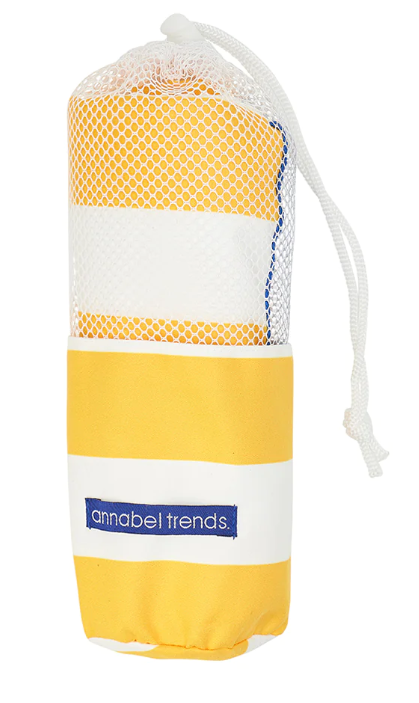 Annabel Trends Sand Free Towel: Yellow Stripe