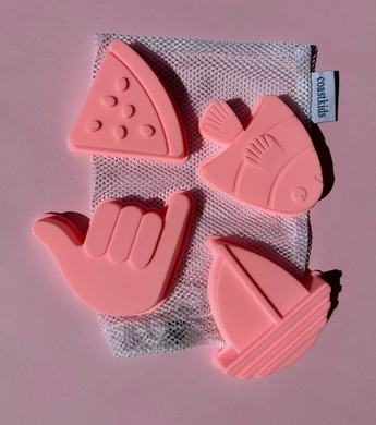 Coast Kids: Shelly Beach Sand Moulds - Rose Pink
