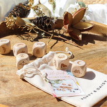 Load image into Gallery viewer, Poppy &amp; Daisy Wooden Nature Story Cubes