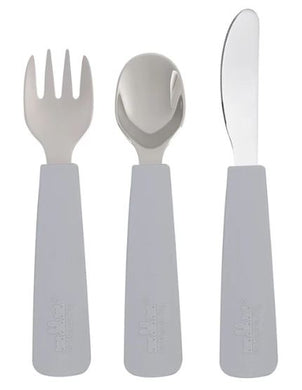 We Might be Tiny: Toddler Cutlery Set: Grey