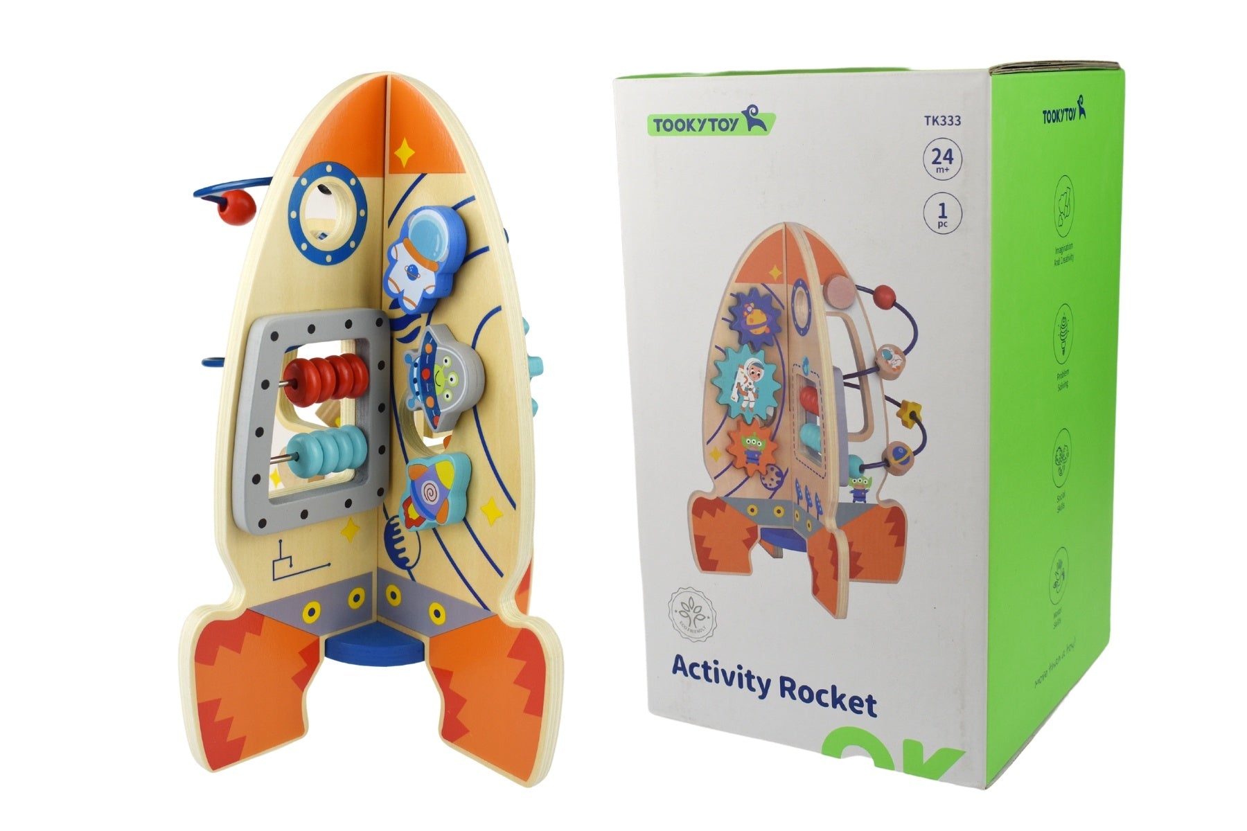 Wooden store activity rocket