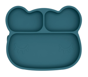 We Might be Tiny: Stickie Plate - Bear: Blue Dusk