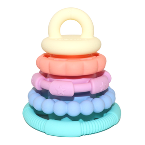 Jellystone Designs Rainbow Stacker Teether Toy - Rainbow Pastel