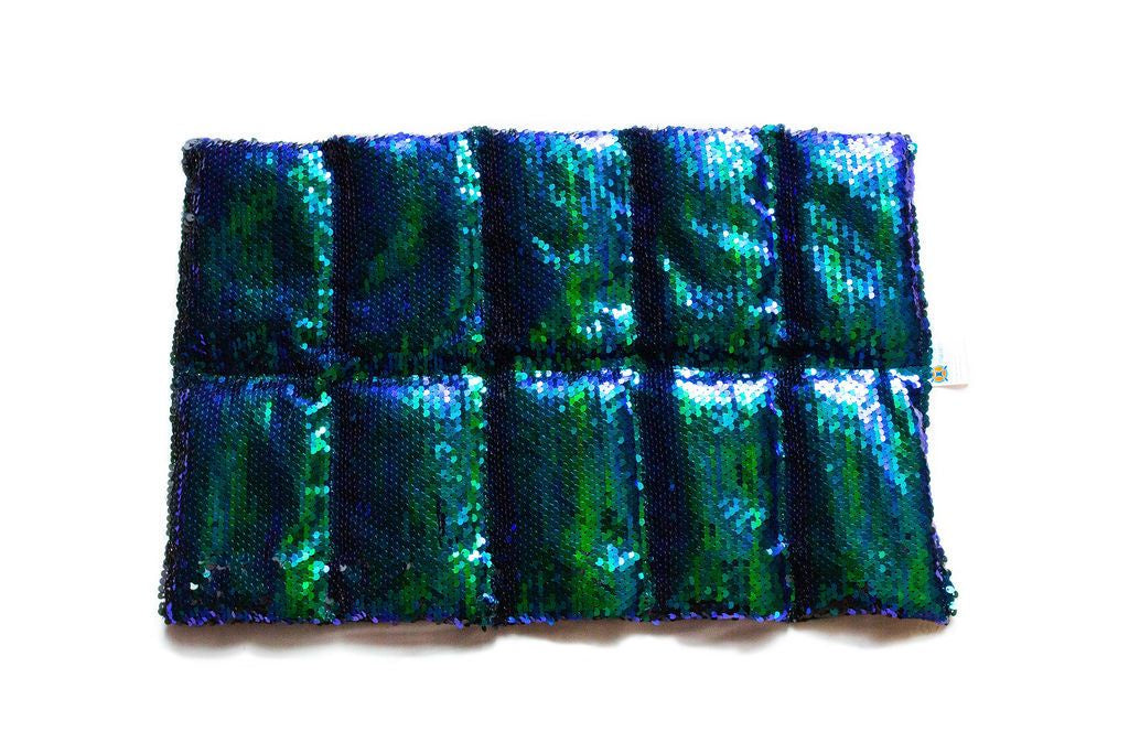 Weighted Lap Pad 2kg: Blue/Green Sequin