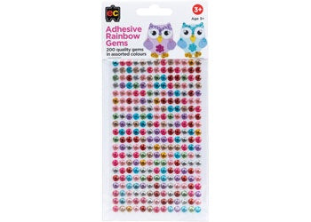 EC Adhesive Stickers: Rainbow Gems 200 pack