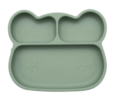 We Might be Tiny: Stickie Plate - Bear: Sage Green