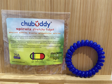 Chubuddy Chewable Fidget Spiral Bracelet Blue