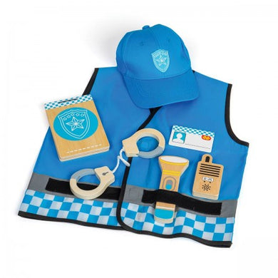 Bigjigs Toys - Police Dress Up with Wooden Toys