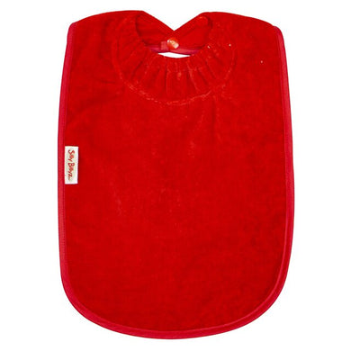 Silly Billyz XL Towel Bib Red