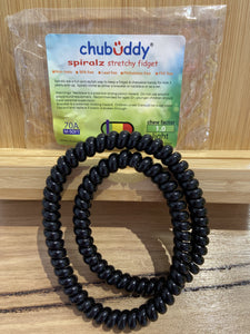 Chubuddy Chewable Fidget Spiral Necklace Black