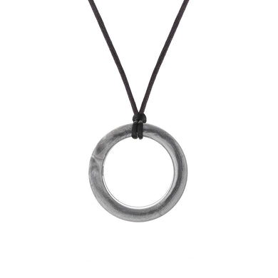 Chewigem Realm Ring Chew Necklace: Silver