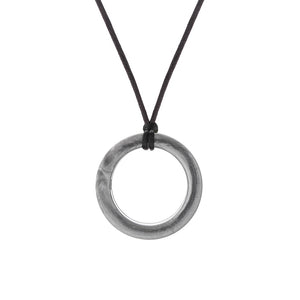 Chewigem Realm Ring Chew Necklace: Silver