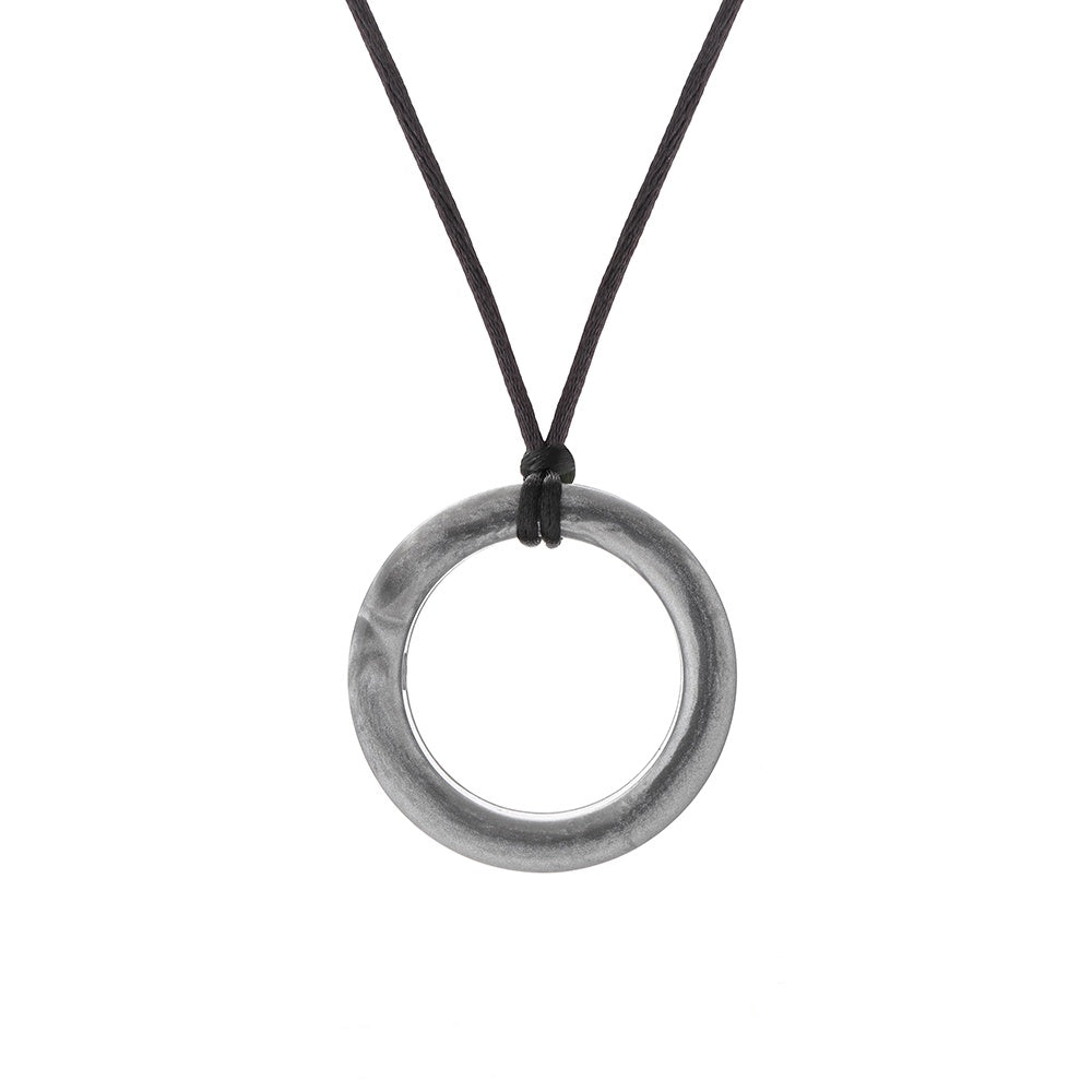 Chewigem Realm Ring Chew Necklace: Silver
