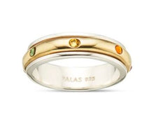 Load image into Gallery viewer, Palas Meditation / Anxiety Spinning Ring: Silver Chakra - Size XL