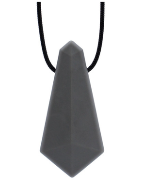 ARK Therapeutic Chewel Chewable Pendant Necklace: Dark Grey XXT