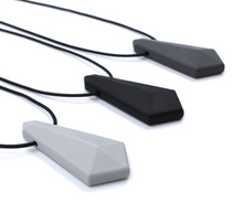 Load image into Gallery viewer, ARK Therapeutic Chewel Chewable Pendant Necklace: Dark Grey XXT
