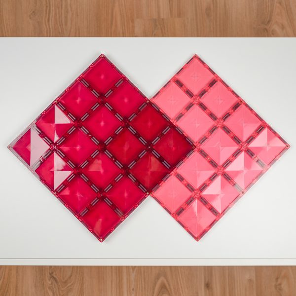 Connetix Tiles - 2 Piece Base Plate Pink & Berry Pack
