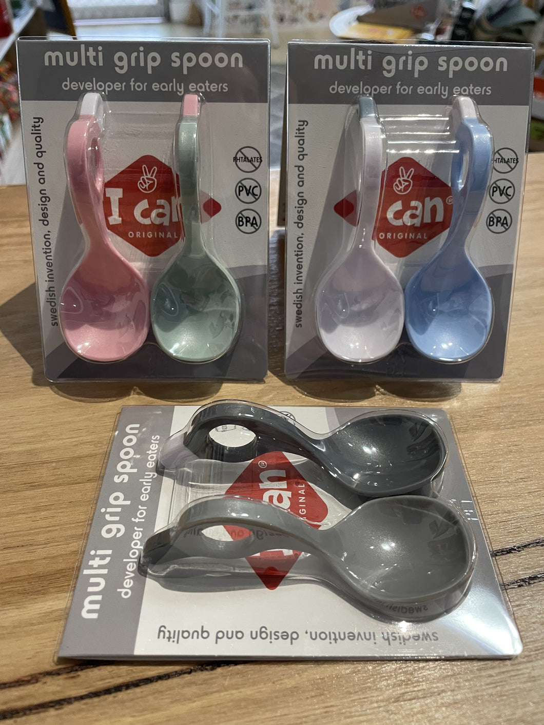 I Can Multi Grip Baby Spoon: Grey: On Sale was $13.95
