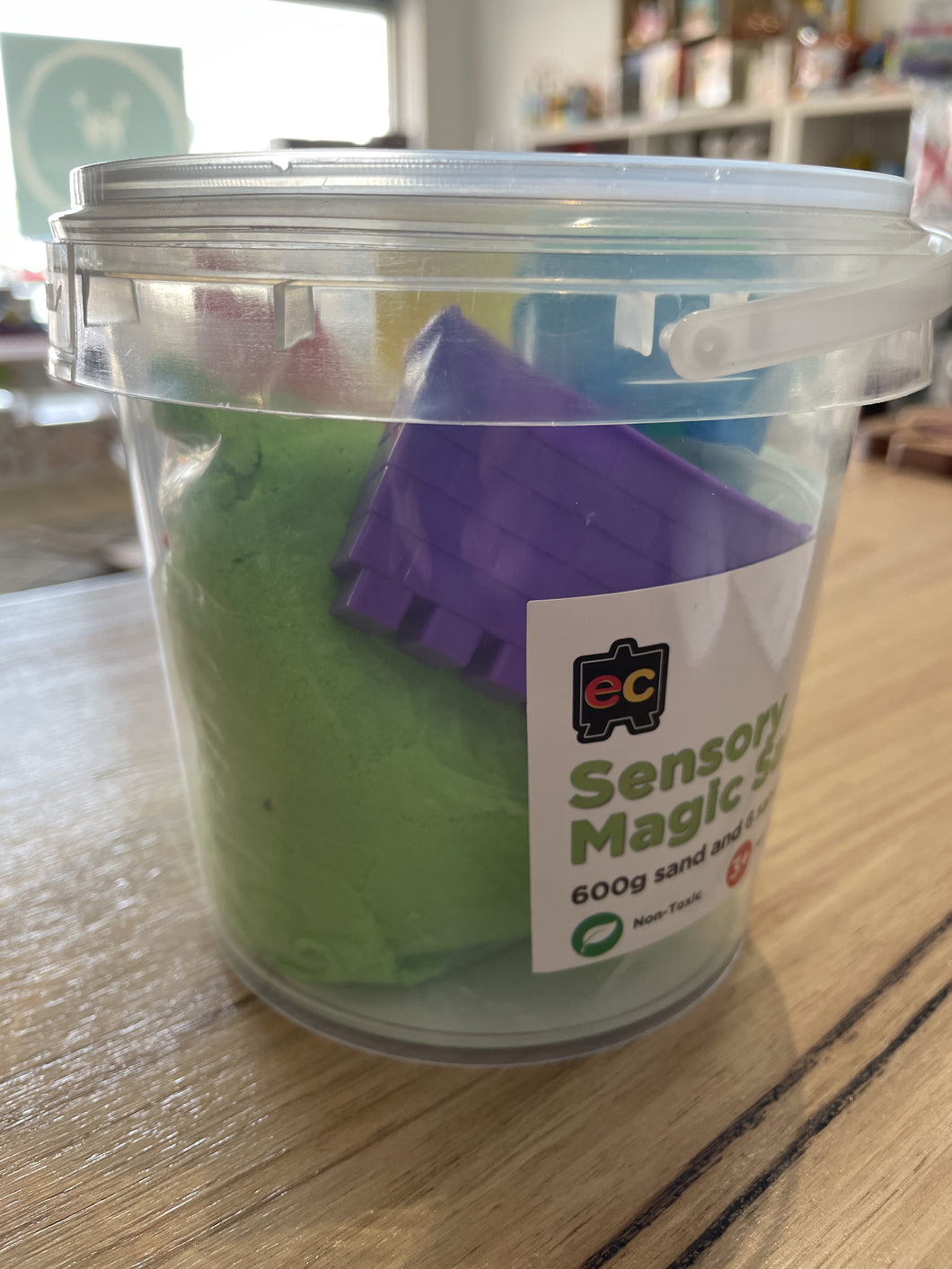Sensory Magic Sand with Moulds 600grams Green