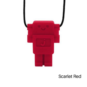 Jellystone Designs Chew Necklace: Robot - Red