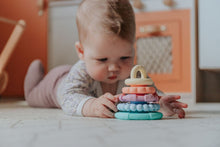 Load image into Gallery viewer, Jellystone Designs Rainbow Stacker Teether Toy - Rainbow Pastel
