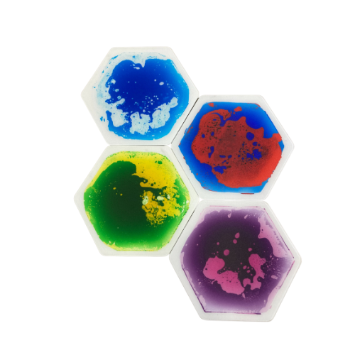 Sensory Solutions Liquid Tiles: Hexagon - Set of 4