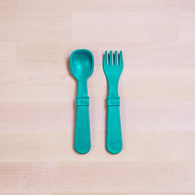 RePlay Utensils Fork/Spoon 8 Pack: Teal