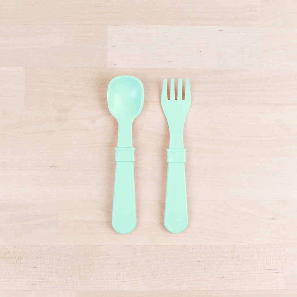 RePlay Utensils Fork/Spoon 8 Pack: Mint