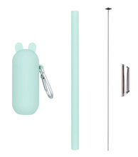 Load image into Gallery viewer, We Might be Tiny: Bubble Tea Straw Set - Mint: On Sale was $15.00