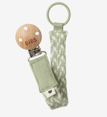 BIBS Pacifier Clip - Sage / Ivory